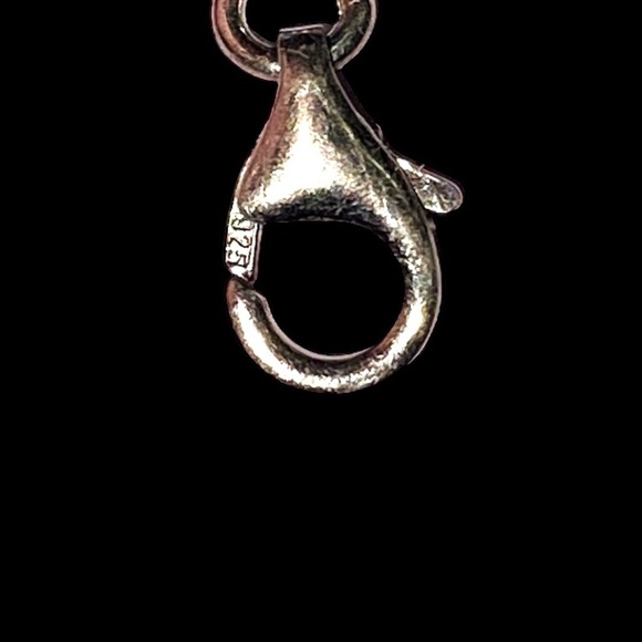 925 SILVER SET RIBBON BOW DROP NECKLACE & EARRINGS with DIAMONDS & PEARL ACCENTS - Picture 9 of 12